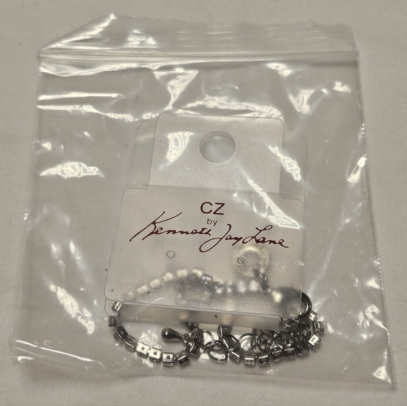 CZ BY KENNETH JAY LANE Delicate Round Tennis Bracelet Cubic Zirconia BRAND NEW - Picture 3 of 7